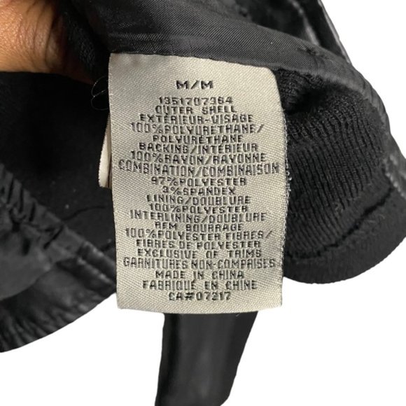 Warehouse One Women's Black Faux Leather Moto Jacket - Picture 7 of 10